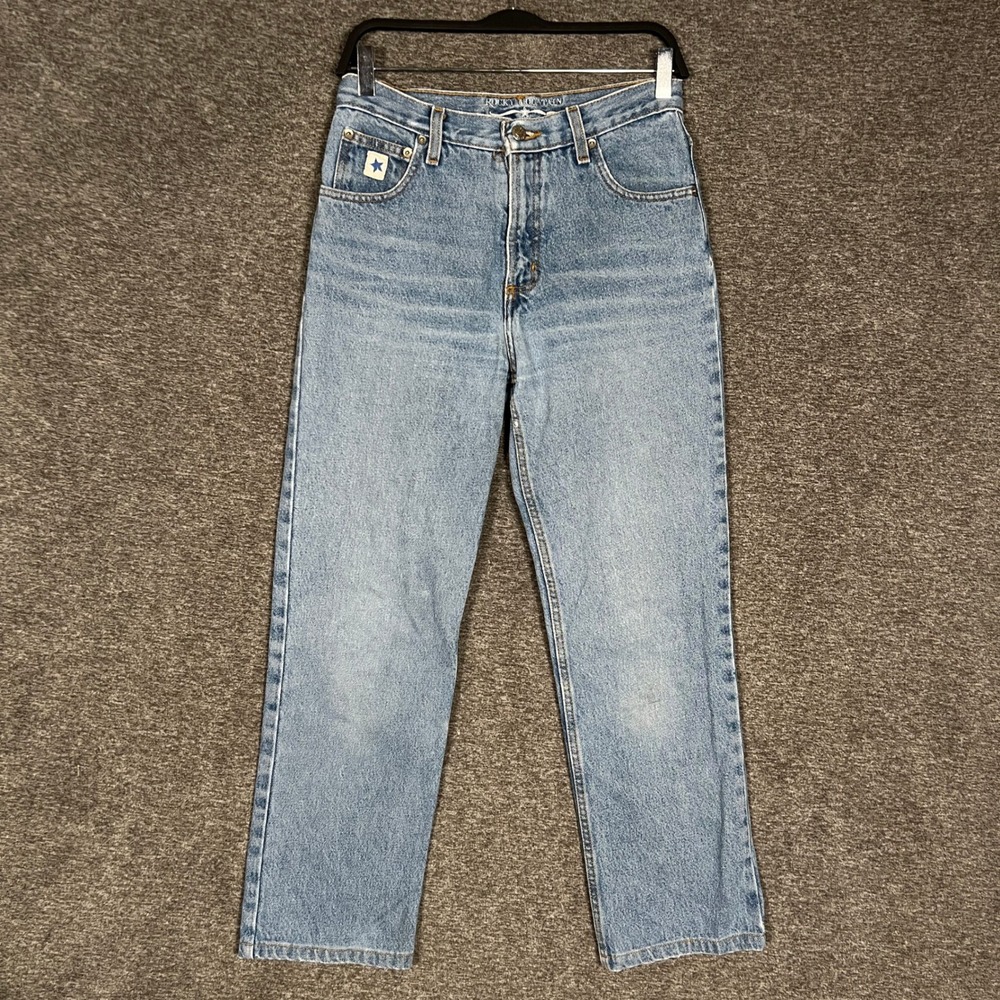 Rocky Mountain Rockies Slim Jeans Womens 7R Light Wash Denim Star Pocket Vintage